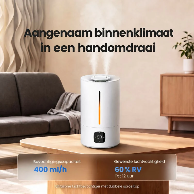 Oryzom AquaMist – Ultrasone technologie met intelligente luchtvochtigheidsregeling voor een aangenaam binnenklimaat