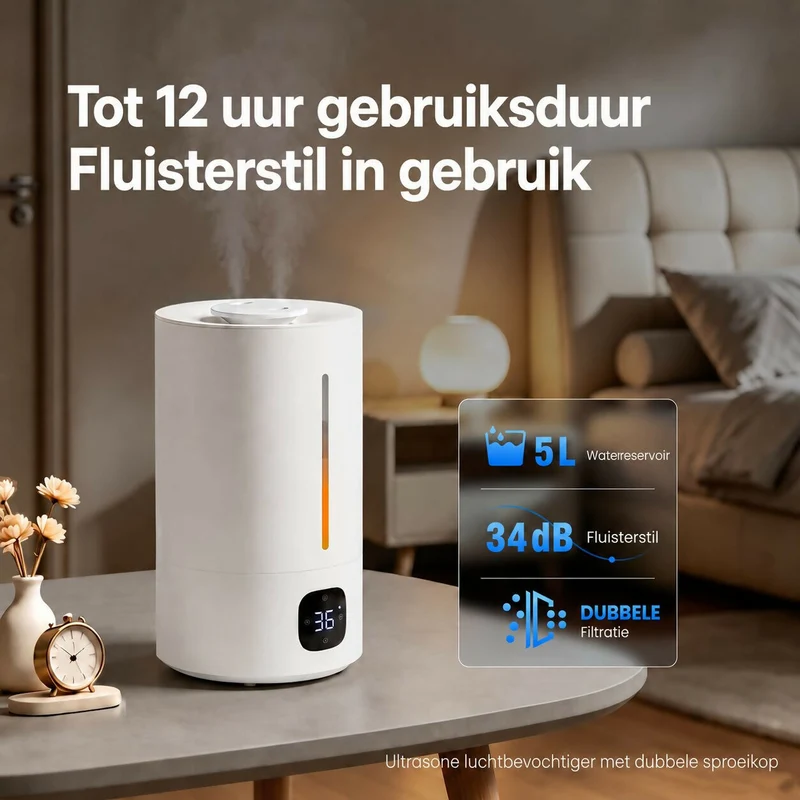 Oryzom AquaMist – Ultrasone technologie met intelligente luchtvochtigheidsregeling voor een aangenaam binnenklimaat