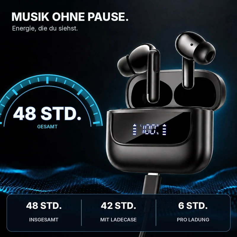 Oryzom AirBeat Ultra — Kabellose In-Ear-Kopfhörer mit Stereo-Sound für ein immersives Klangerlebnis