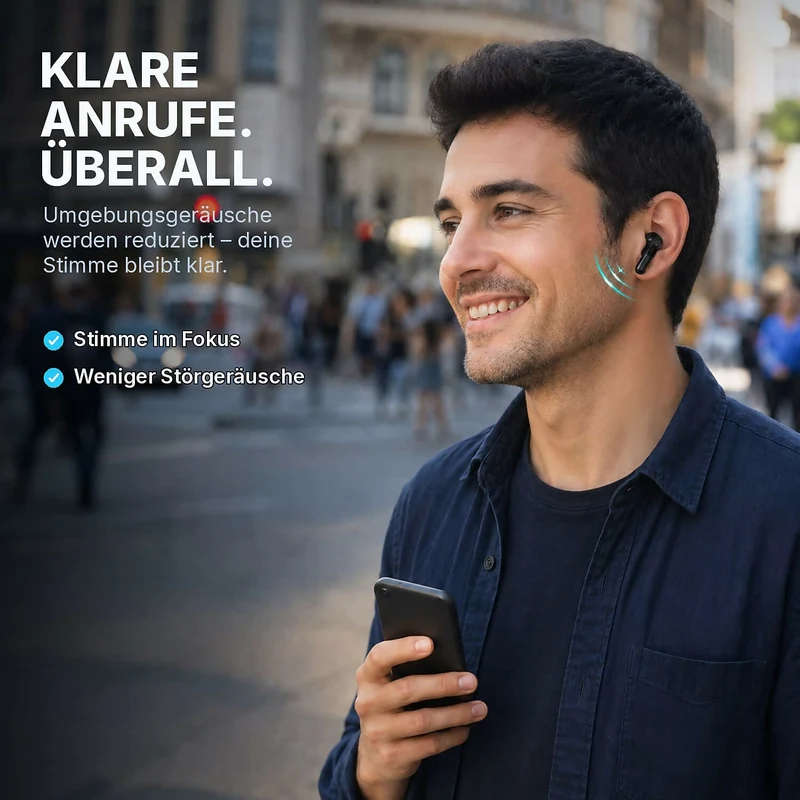 Oryzom AirBeat Ultra – Kabellose In-Ear-Kopfhörer mit Stereo-Sound für ein immersives Klangerlebnis