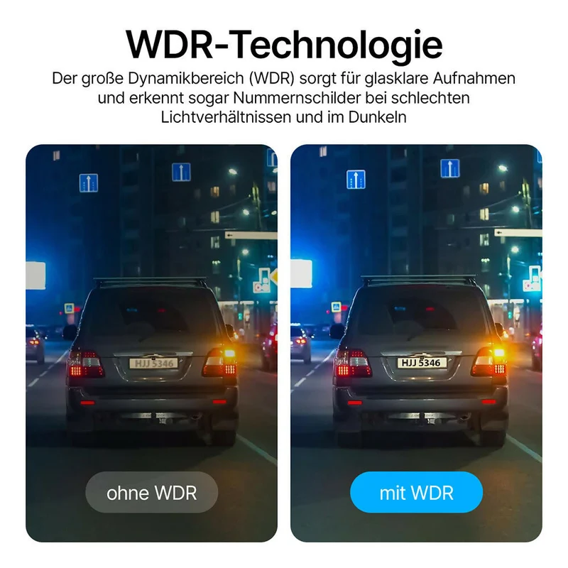 Oryzom 4K Dashcam mit 3,94" Bildschirm / Vorne & hinten / Autokamera mit 170° Weitwinkelansicht / Nachtsicht / Parküberwachung / G-Sensor