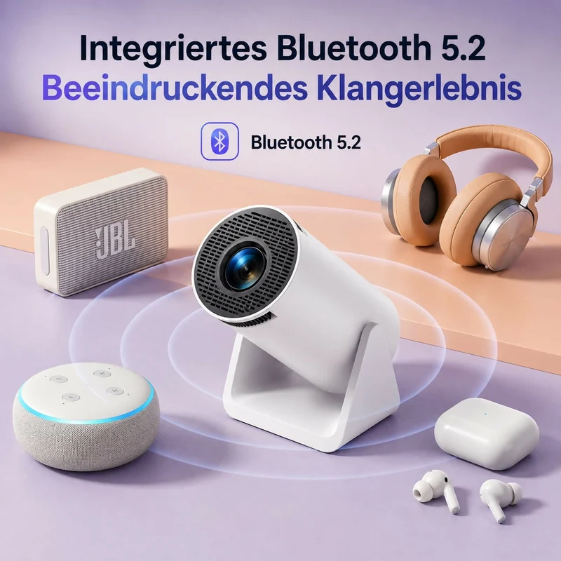 VisionBeam S27 – Mini-Beamer mit Full-HD-Unterstützung und automatischer Trapezkorrektur für ein flexibles Heimkino-Erlebnis