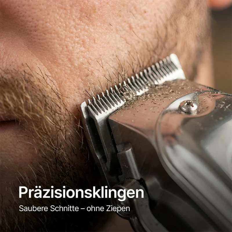 Oryzom ProClip 2.0 – Präzise Edelstahlklingen und kraftvoller Motor für gleichmäßige Schnitte bei Haar & Bart