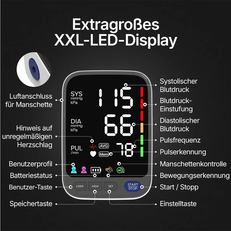 Blutdruckmessgerät V8 Ultra — Next-Gen Präzisionssensor für klinisch genaue Messungen