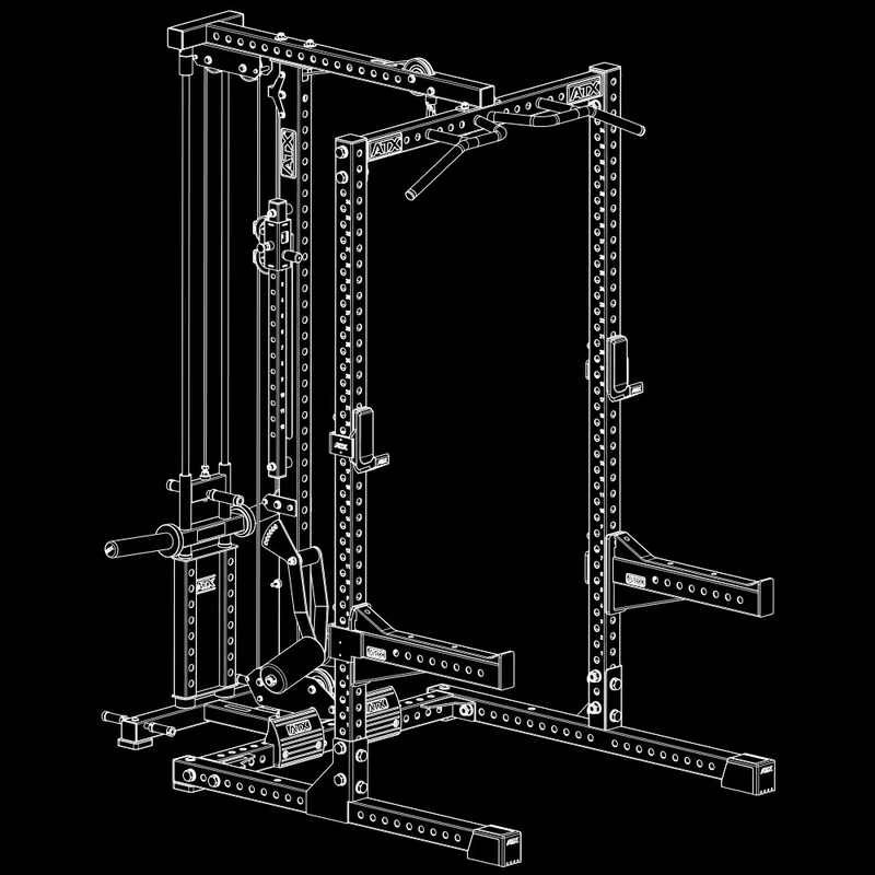 ATX® Half Rack 780 mit Latzug - Plate Load