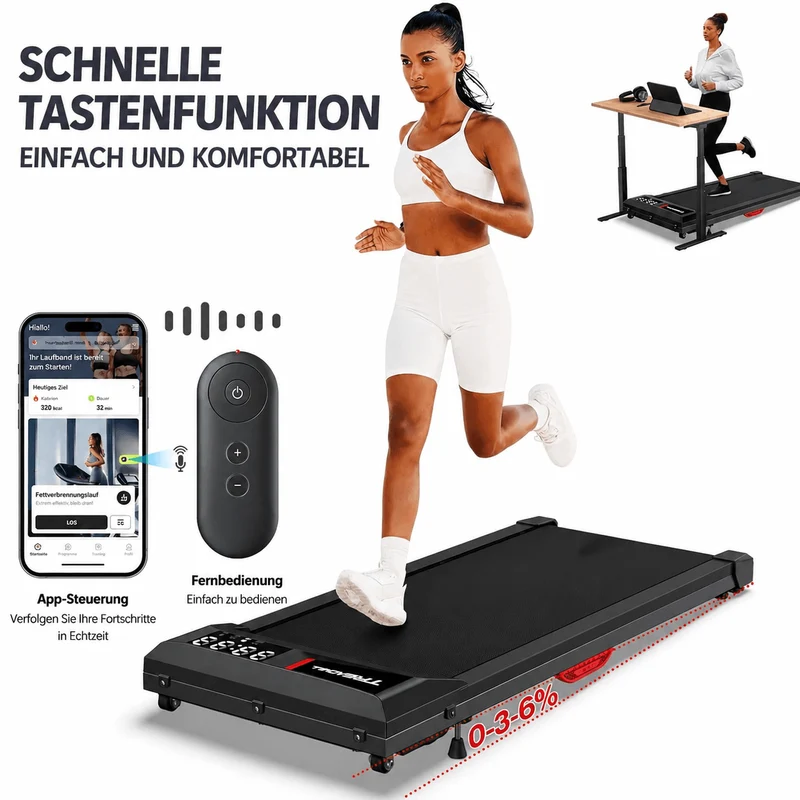 WELLFIT Walking Pad Laufband Fernbedienung