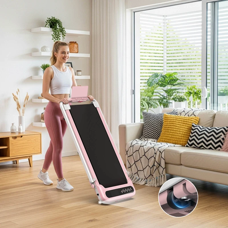 TM037 Walking Pad Laufband mit Bosch® Motor, klappbar & mit Steigung – Rosa
