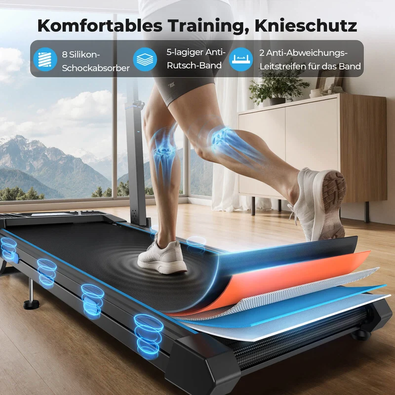 TM032 Laufband mit Bosch® Motor, höhenverstellbar & mit 10 % Auto-Steigung