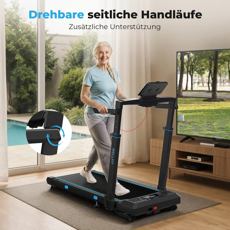 TM032 Laufband mit Bosch® Motor, höhenverstellbar & mit 10 % Auto-Steigung
