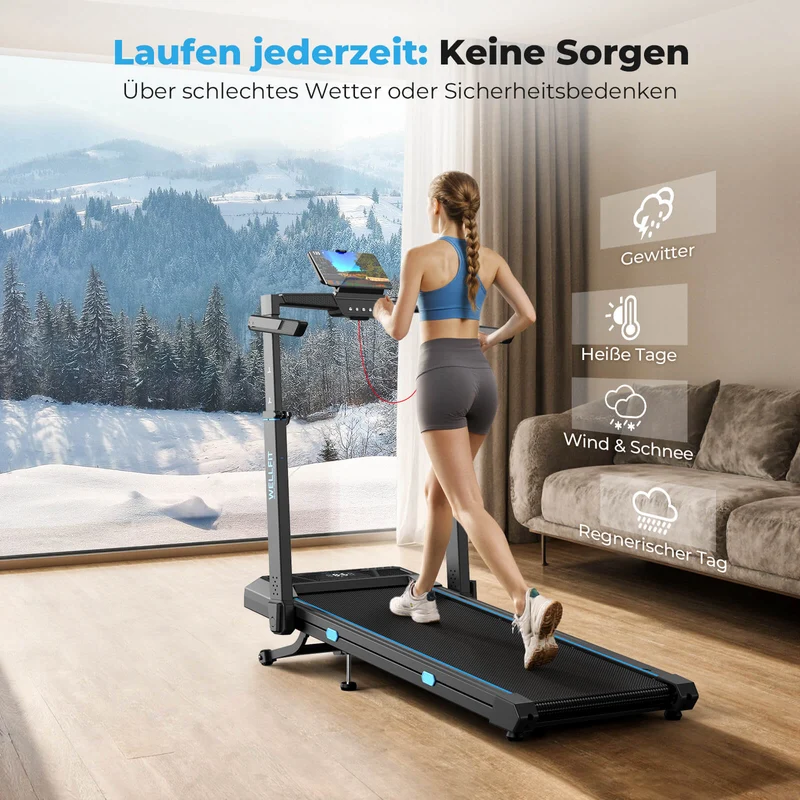 TM032 Laufband mit Bosch® Motor, höhenverstellbar & mit 10 % Auto-Steigung
