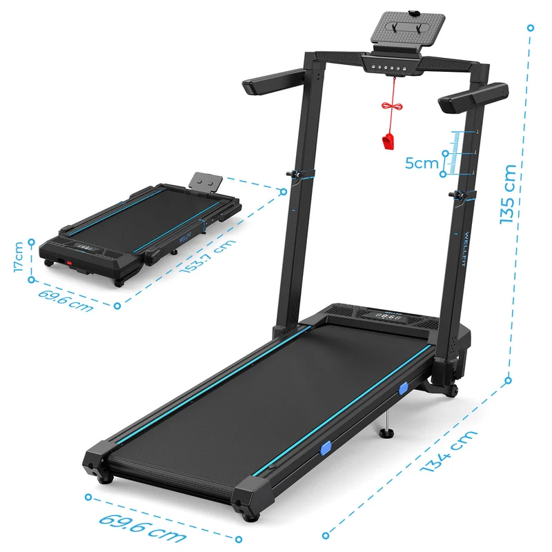 TM032 Laufband mit Bosch® Motor, höhenverstellbar & mit 10 % Auto-Steigung