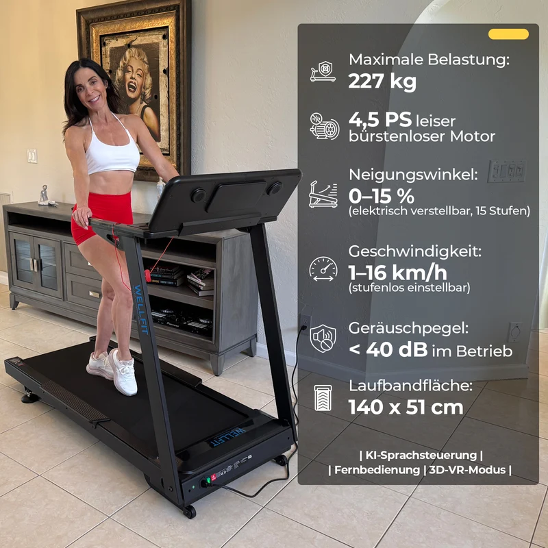 TM029 Pro Laufband mit Bosch® Motor – Vorbestellung | 15 % Auto-Steigung & 227 kg Tragfähigkeit