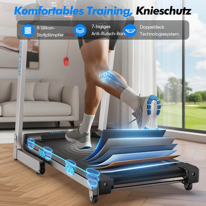 TM007 Laufband mit Bosch® Motor – Vorbestellung | Klappbar, 15 % Auto-Steigung & bis 200 kg belastbar