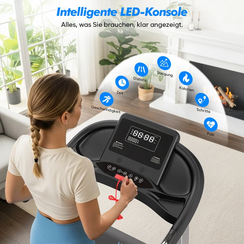 TM007 Laufband mit Bosch® Motor – Vorbestellung | Klappbar, 15 % Auto-Steigung & bis 200 kg belastbar