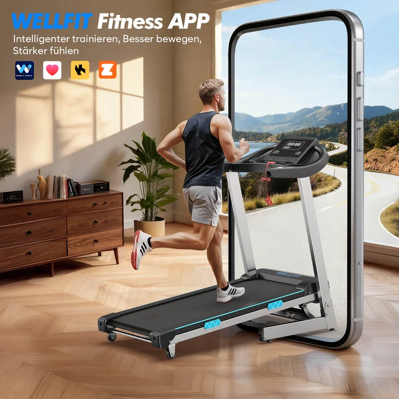 TM007 Laufband mit Bosch® Motor – Vorbestellung | Klappbar, 15 % Auto-Steigung & bis 200 kg belastbar