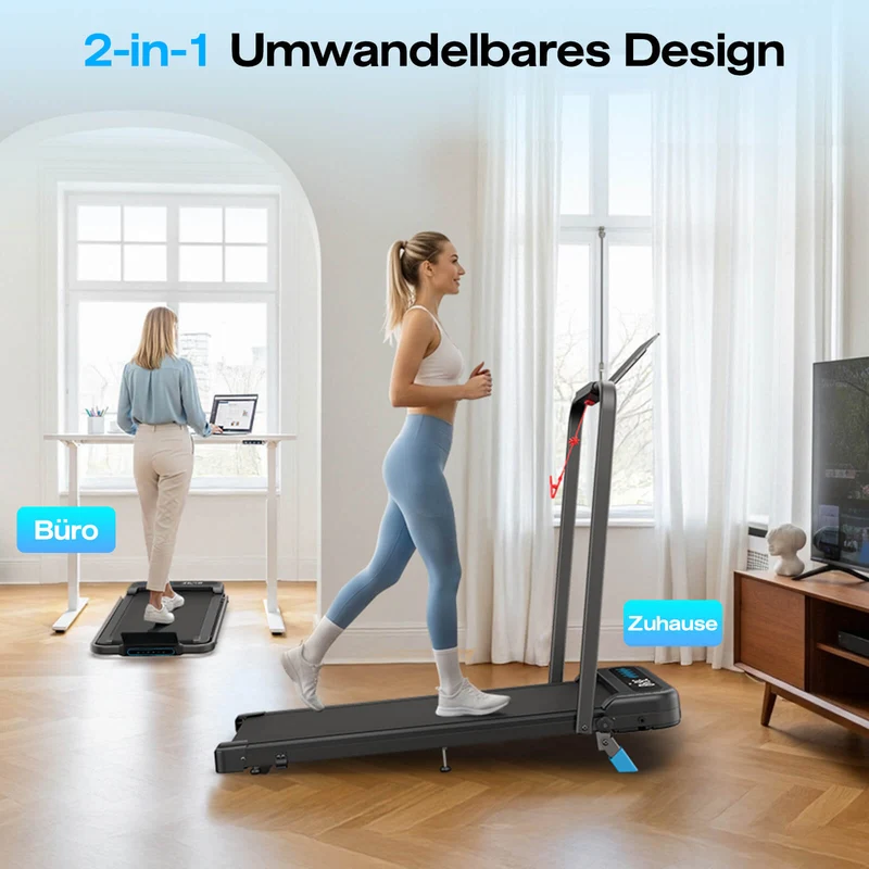 TM037 Laufband mit Bosch® Motor, klappbar & mit Steigung für Zuhause