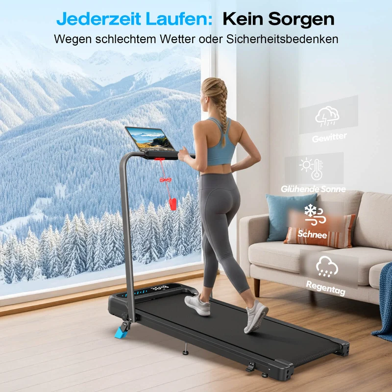 TM037 Laufband mit Bosch® Motor, klappbar & mit Steigung für Zuhause