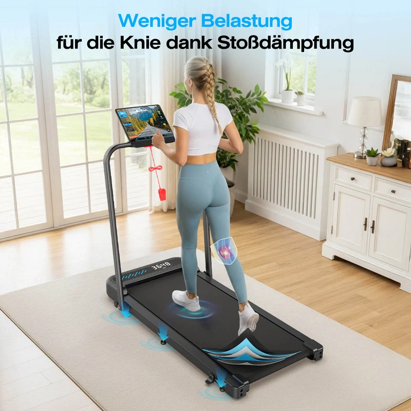 TM037 Laufband mit Bosch® Motor, klappbar & mit Steigung für Zuhause