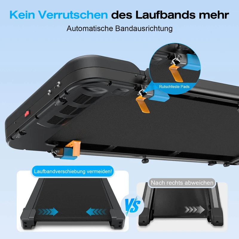 TM037 Laufband mit Bosch® Motor, klappbar & mit Steigung für Zuhause