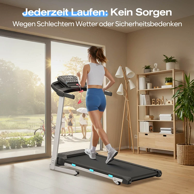 TM015 Laufband mit Bosch® Motor, klappbar, mit Steigung & Haltegriffen – bis 180 kg belastbar