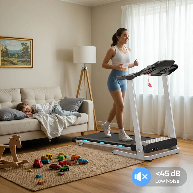 TM015 Laufband mit Bosch® Motor, klappbar, mit Steigung & Haltegriffen – bis 180 kg belastbar