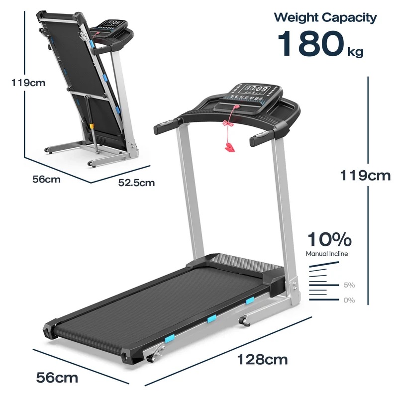 TM015 Laufband mit Bosch® Motor, klappbar, mit Steigung & Haltegriffen – bis 180 kg belastbar