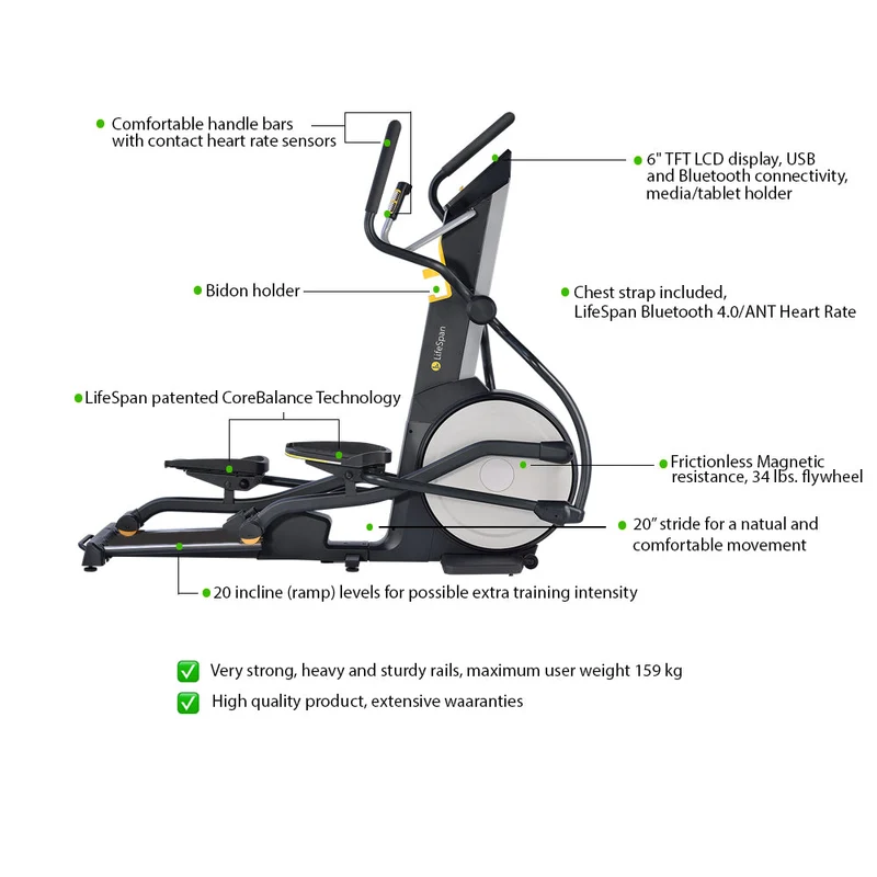 LifeSpan Fitness Elliptical Cross trainer E2i+ SHOWMODEL!