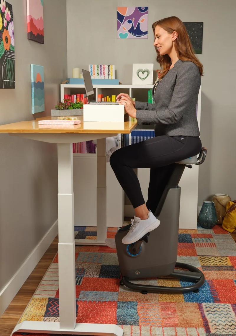 LifeSpan Ampera Under Desk Bike - Glacier White