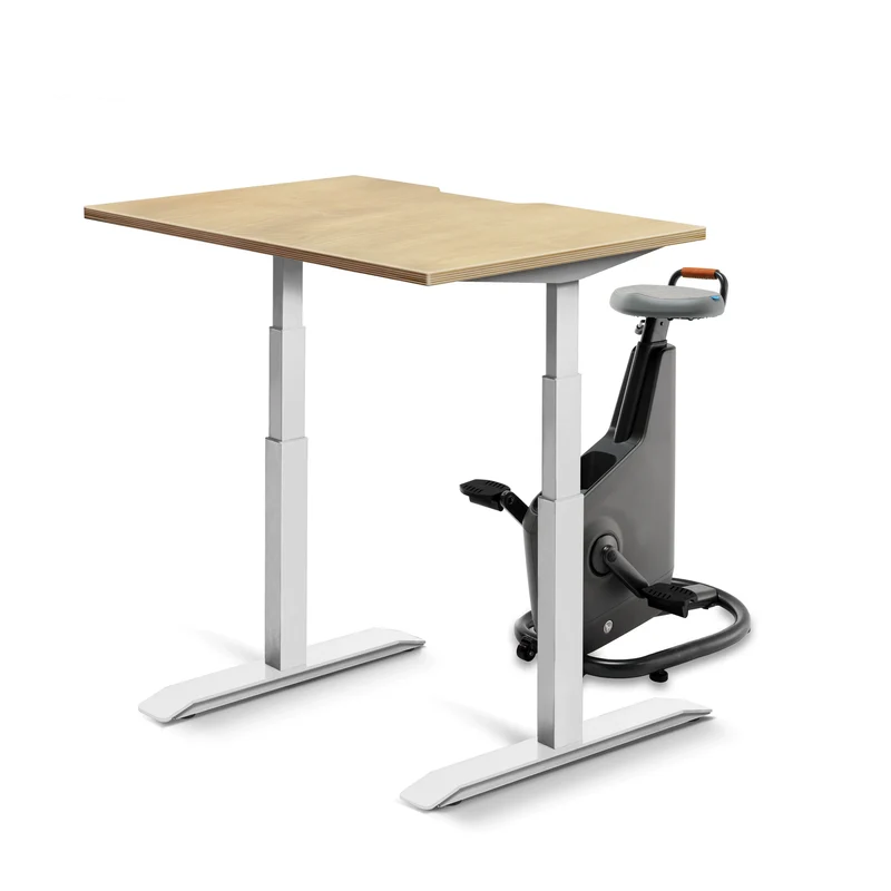 LifeSpan Ampera Bike Desk Space Grey with Standing Desk