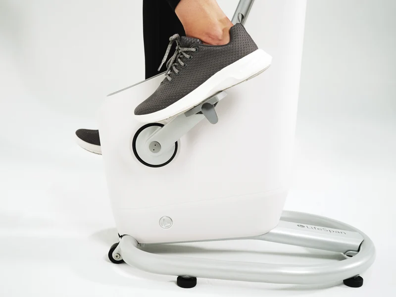 LifeSpan Ampera Under Desk Bike - Glacier White