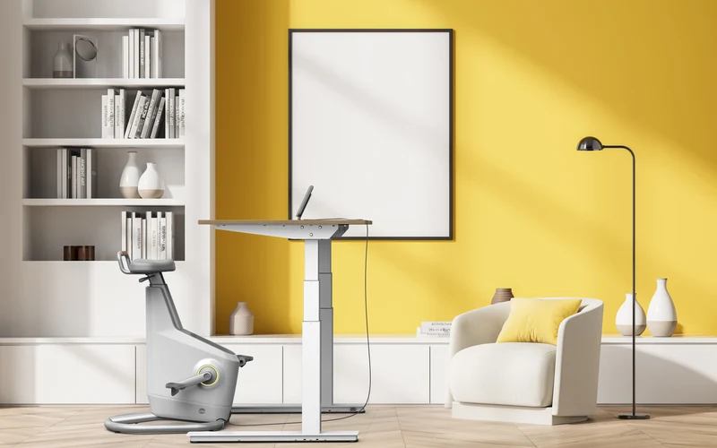 LifeSpan Ampera Under Desk Bike - Glacier White