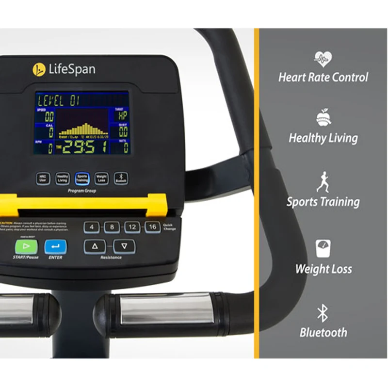 LifeSpan Fitness Light-Commercial Hometrainer Upright Bike C5i Self-Generating Commercial