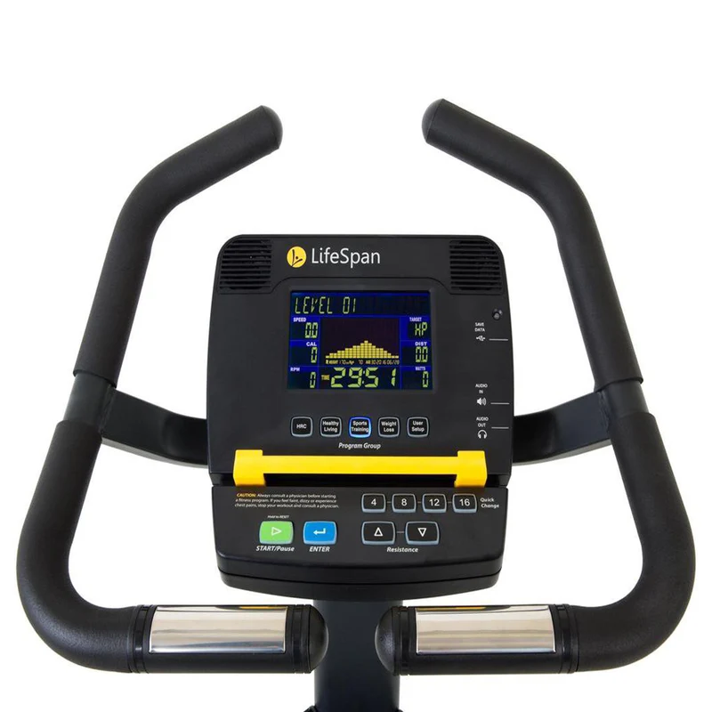 LifeSpan Fitness Light-Commercial Hometrainer Upright Bike C5i Self-Generating Commercial