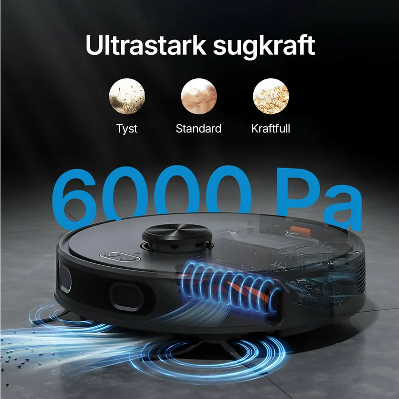 Oryzom V8 Pro – Helautomatisk rengöring med moppfunktion, intelligent navigering och appstyrning för enkel renlighet