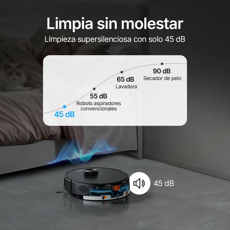 Robot Aspirador V8 Pro – Limpieza automática con función de fregado, navegación inteligente y control mediante aplicación para una limpieza sin esfuerzo
