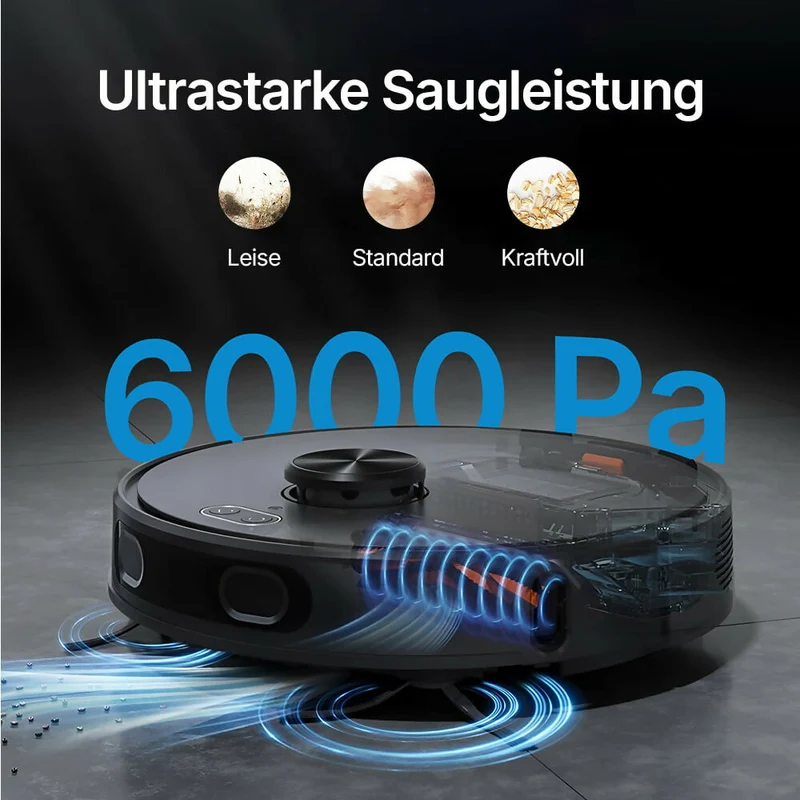 Saugroboter V8 Pro — Vollautomatische Reinigung mit Wischfunktion, LiDAR-Navigation und App-Steuerung für mühelose Sauberkeit