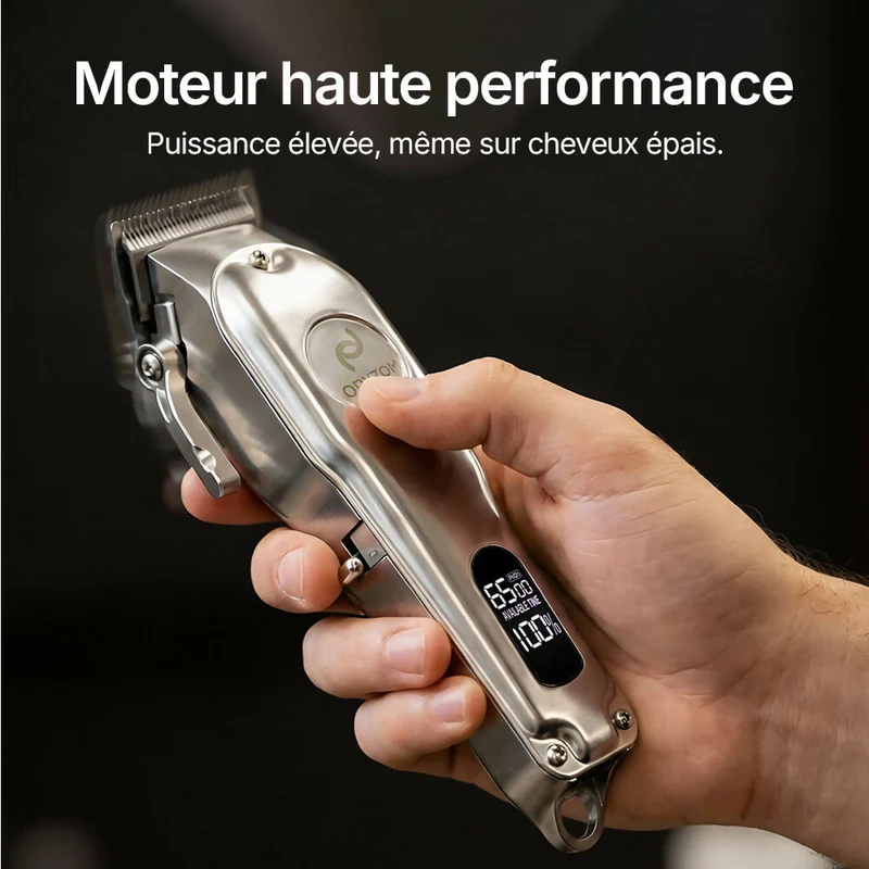 Oryzom ProTrim 2.0 – Lames en acier inoxydable précises et moteur puissant pour des coupes uniformes des cheveux et de la barbe