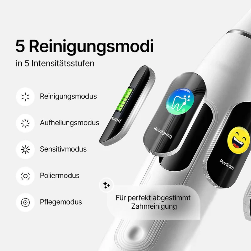 Oryzom ProSonic V1 – Professionelle Zahnreinigung mit Schalltechnologie für glattere Zähne und optimale Mundhygiene