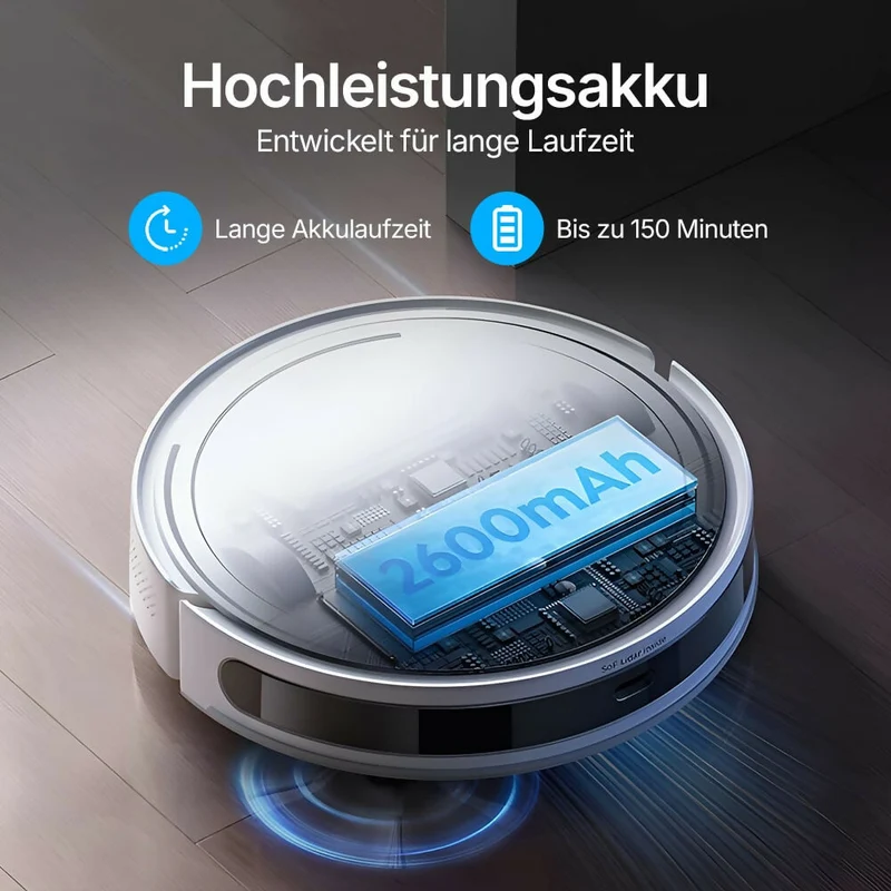 Saugroboter D10 Pro – Vollautomatische Reinigung mit Wischfunktion, intelligenter Navigation und App-Steuerung für mühelose Sauberkeit