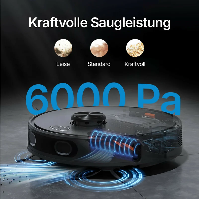 Saugroboter V8 Pro – Vollautomatische Reinigung mit Wischfunktion, LiDAR-Navigation und App-Steuerung für mühelose Sauberkeit