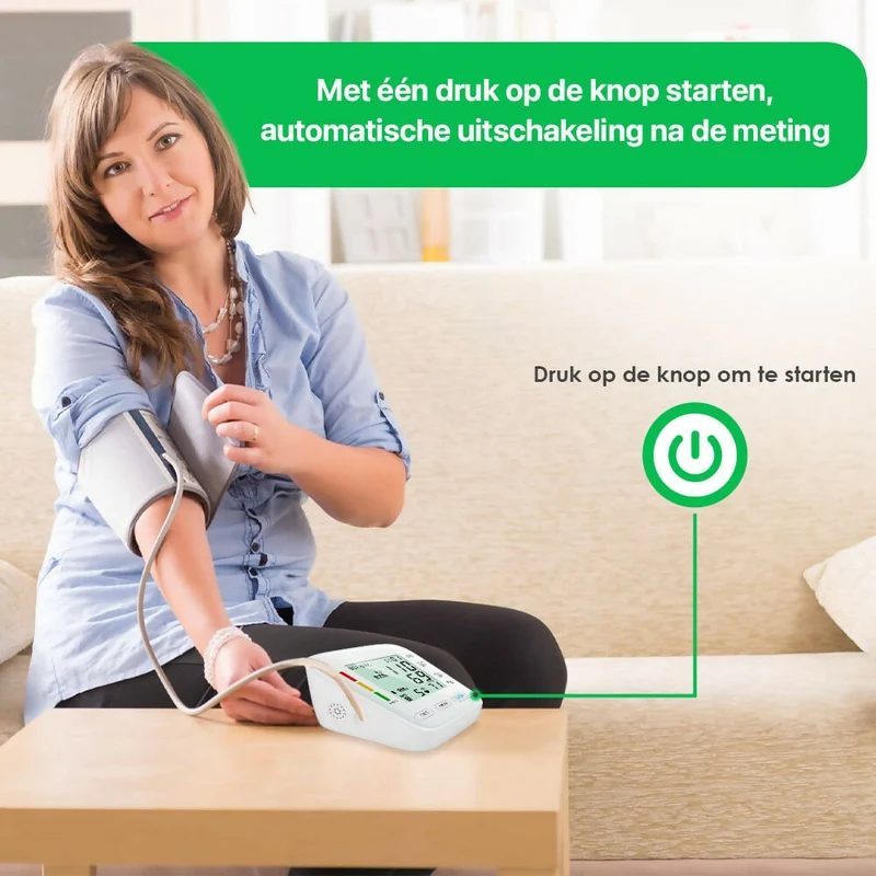 Bloeddrukmeter V8 Pro – Volautomatische meting met klinisch geteste nauwkeurigheid, comfortabele manchet en aritmie-detectie voor precieze resultaten