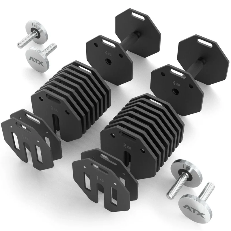 ATX® Verstellbare Kurzhanteln - Octa Dumbbells - 2 x 24 kg