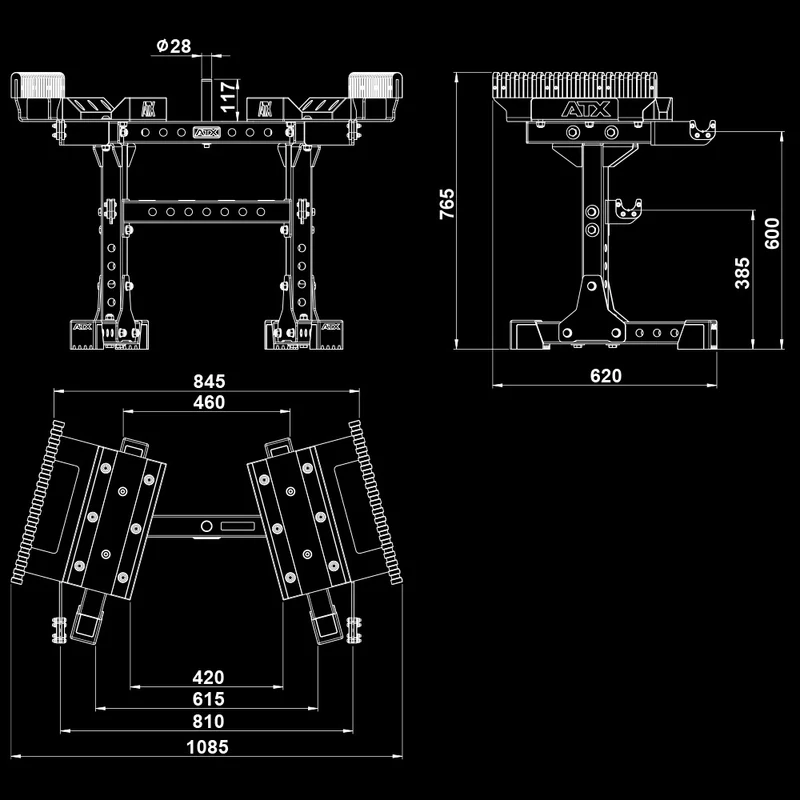 ATX® Adjustable Dumbbell Stand - XL