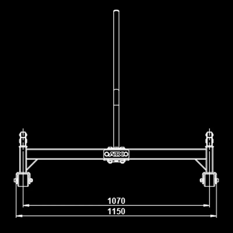 ATX® Deadlift Bar Jack / Hantelstangenheber - doppelseitig - mit Rollen