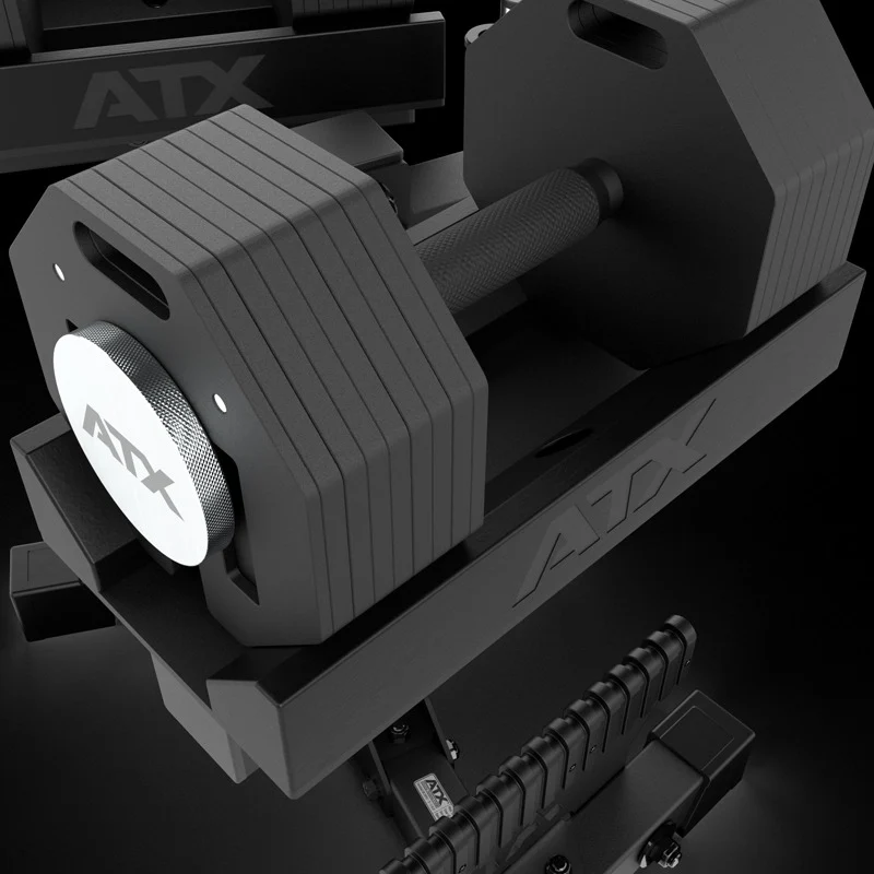 ATX® Octa Dumbbells 2 x 36 kg - Verstellbare Hanteln inkl. Ablageständer