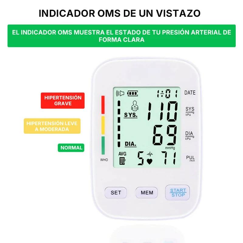 Tensiómetro V1 Pro – Precisión clínica y comodidad óptima para un control fiable en casa