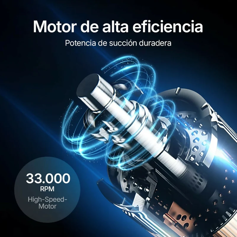 Aspiradora de mano V1 Pro - Motor ultrapotente de 33.000 rpm para un rendimiento excepcional