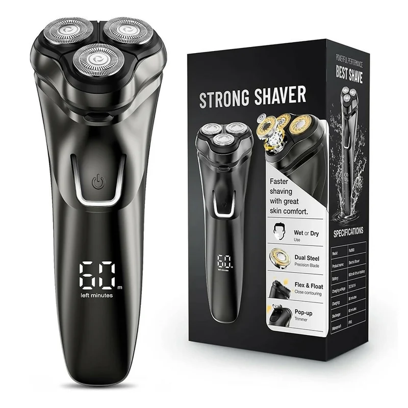 Afeitadora eléctrica V1 Pro - Cuchillas 4D ultraprecisas y recortadora integrada para un afeitado apurado y cómodo