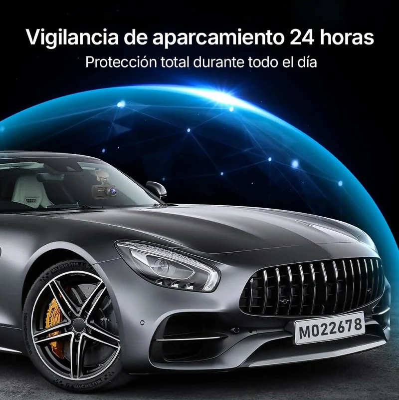 4K Dashcam Pro: grabación en Ultra HD con cámaras delantera y trasera, visión nocturna y vigilancia 24 horas