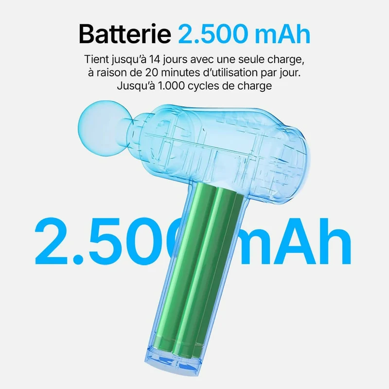 Pistolet de massage V1 Pro – Technologie profonde à 3 600 impulsions/min, 30 niveaux réglables et 10 embouts pro pour un soulagement musculaire complet